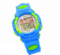 MONTRE DIGITALE POUR ENFANT BLEU / VERT LIME